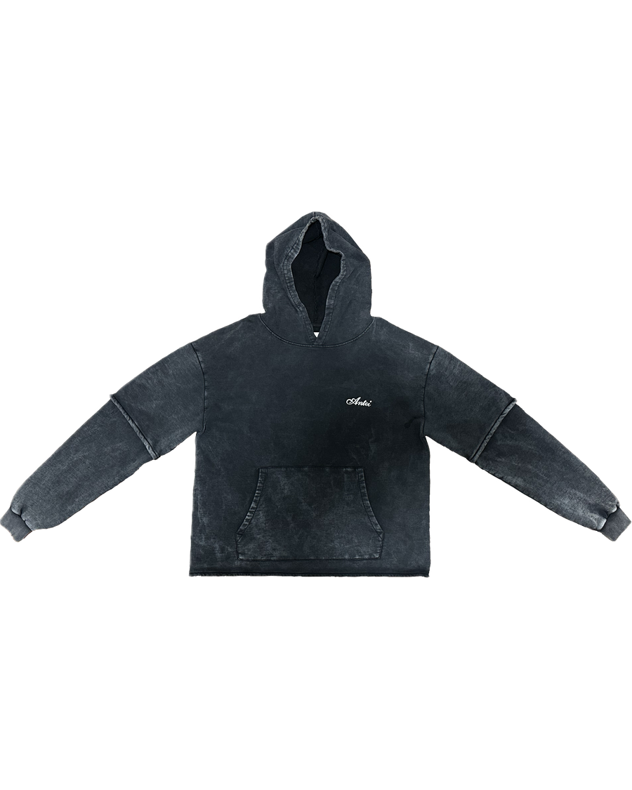 Double Sleeve Hoodie Marmo