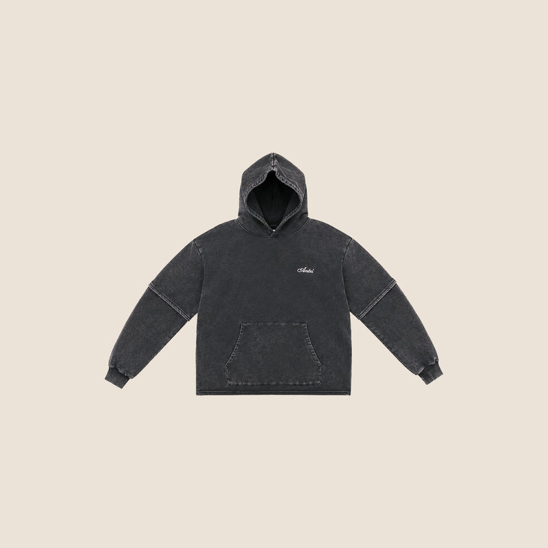 Double Sleeve Hoodie Marmo