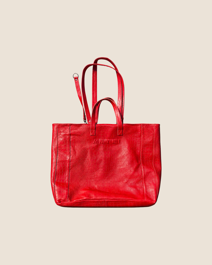 Tote Bag Croco Red