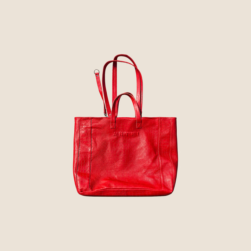 Tote Bag Croco Red