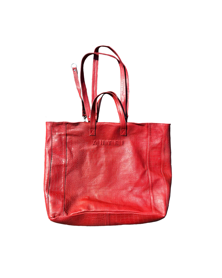 Tote Bag Croco Red