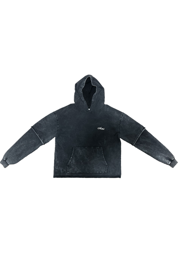 Double Sleeve Hoodie Marmo