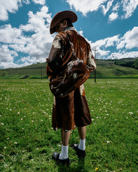 Cow Shorts — Dark Brown lifestyle